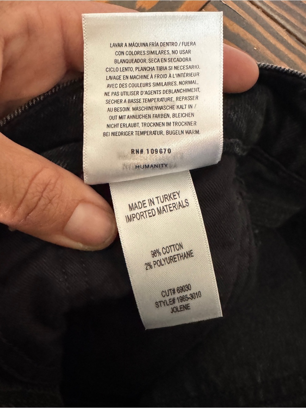 Citizens of Humanity Jolene High Rise Vintage Jeans Black Size 24 Button Fly - Picture 4 of 6